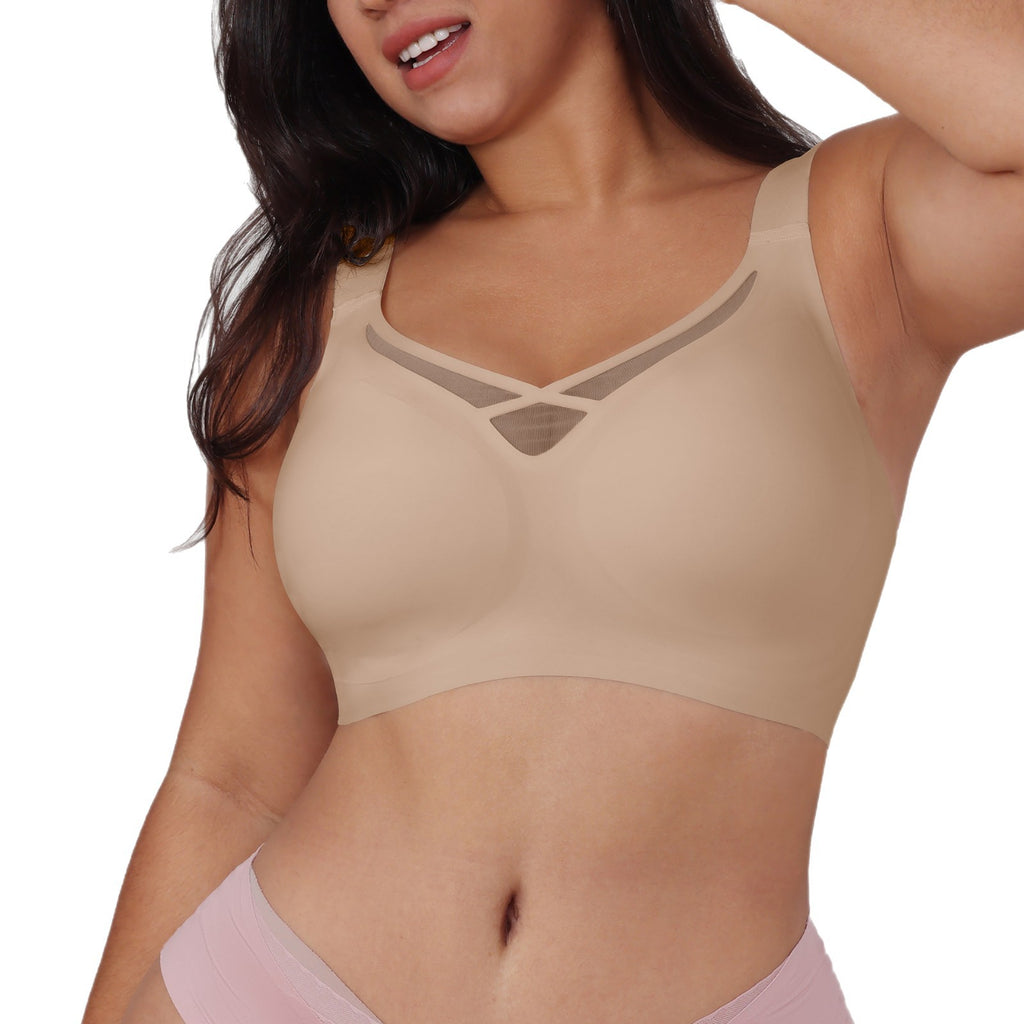 Plus Size Bra with Large Cups and Gel Padding for Women, Seamless Customized Underwear