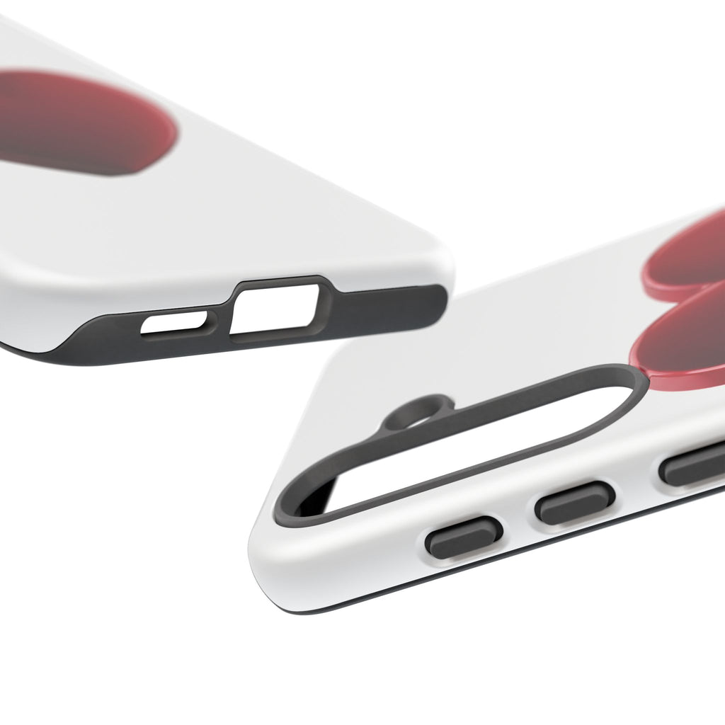 Heart Tough Phone Case - Red 3D Heart Protective Phone Case