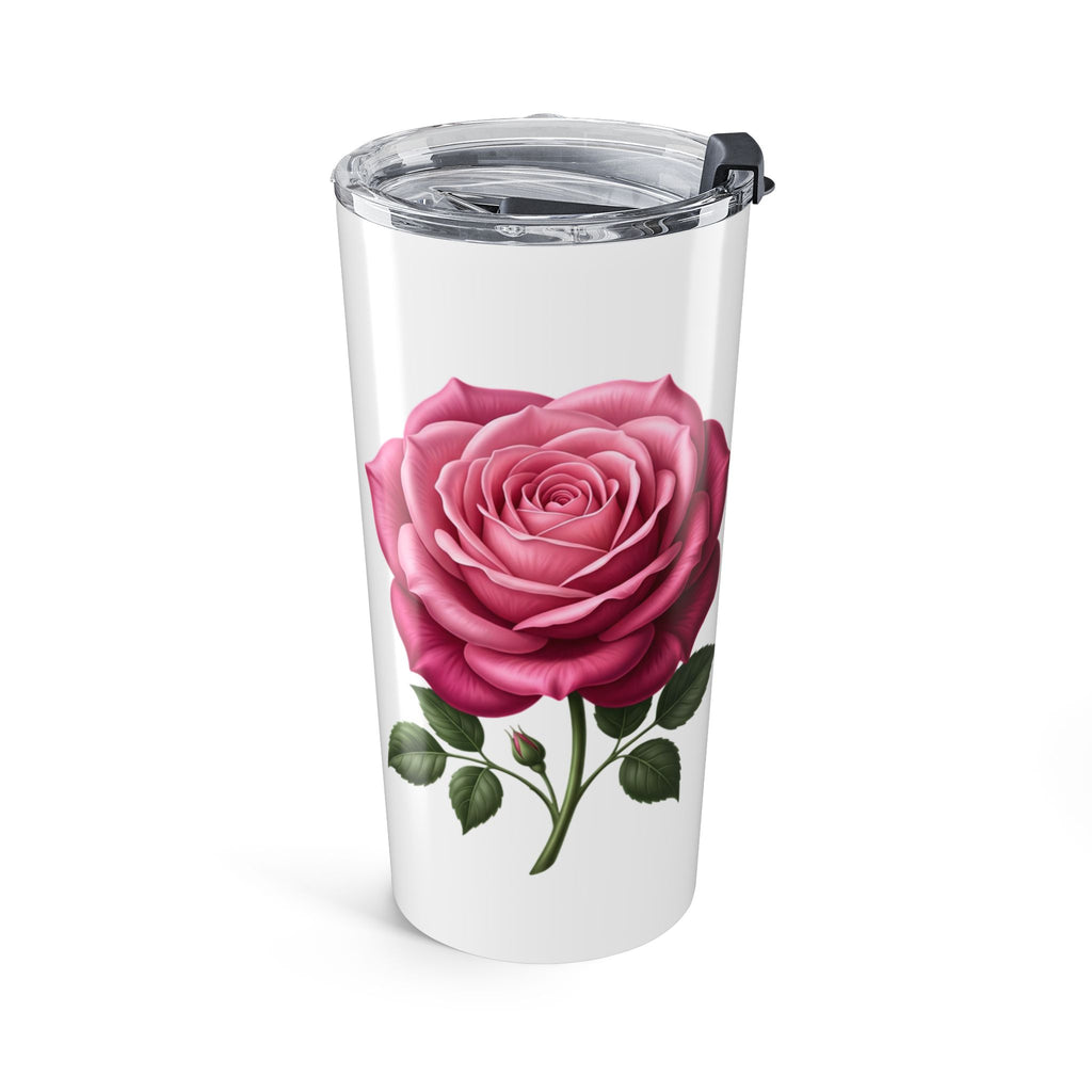 Pink Rose White Tumbler 20oz