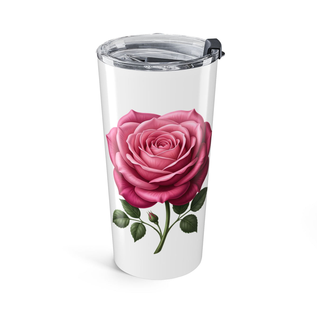 Pink Rose White Tumbler 20oz