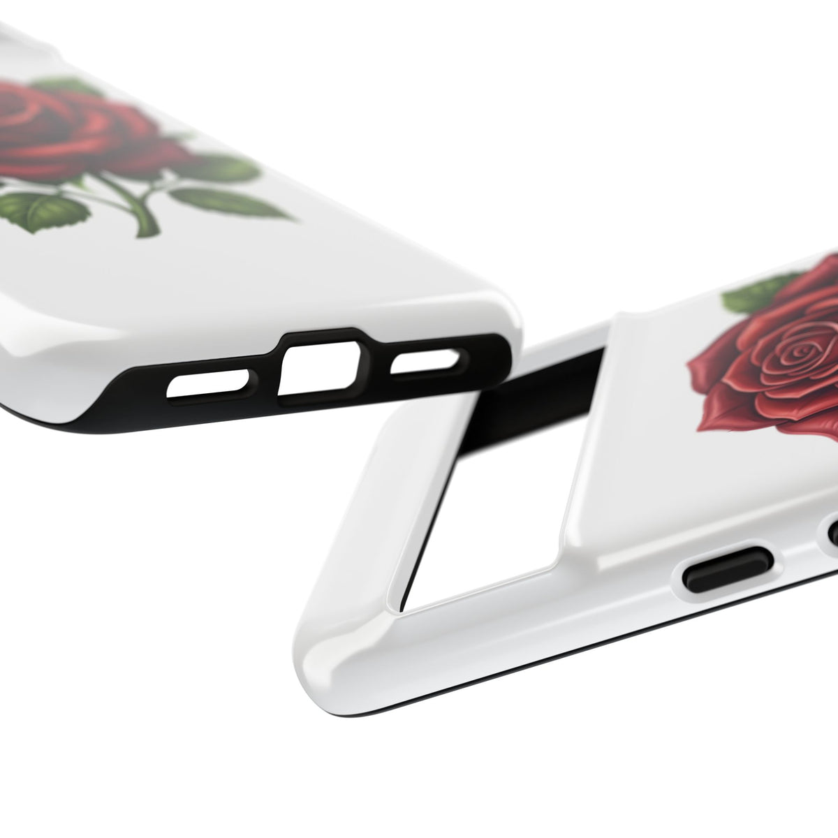 Rose Phone Case — Vintage Red Rose Floral Protective Cover