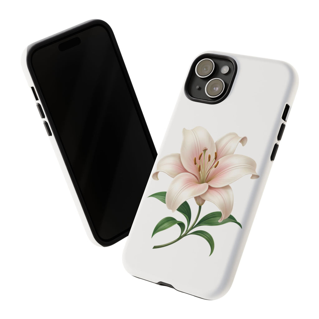 Floral Lily Phone Case — Pink Lily Tough Protective Cover