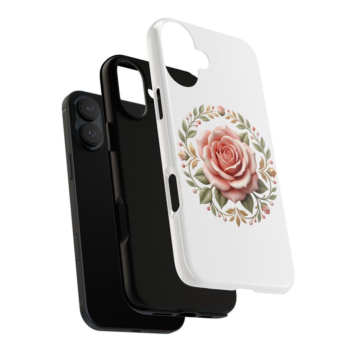 Floral Rose Wreath Tough Phone Case