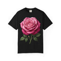 Vintage Pink Rose T-Shirt — Botanical Floral Graphic Tee