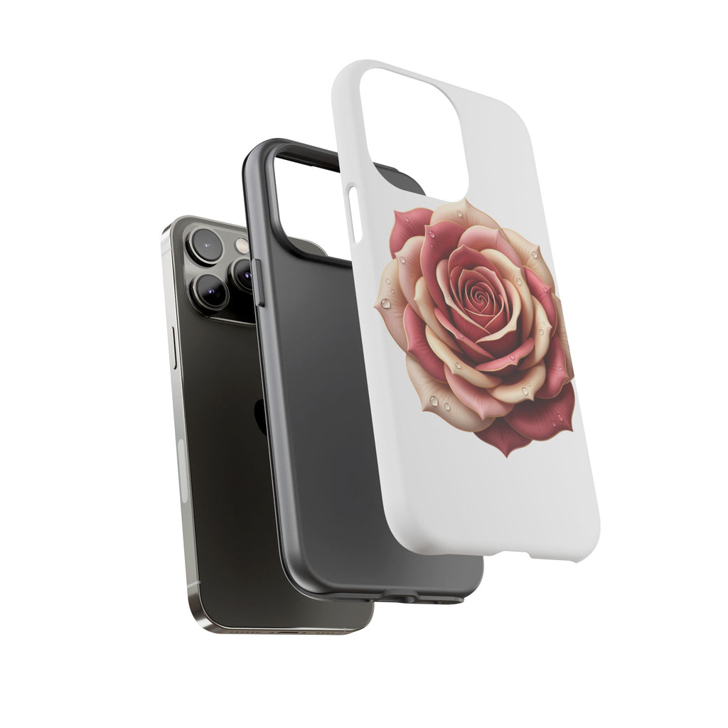 Rose Waterdrop Tough Phone Case — Protective Floral iPhone Cover