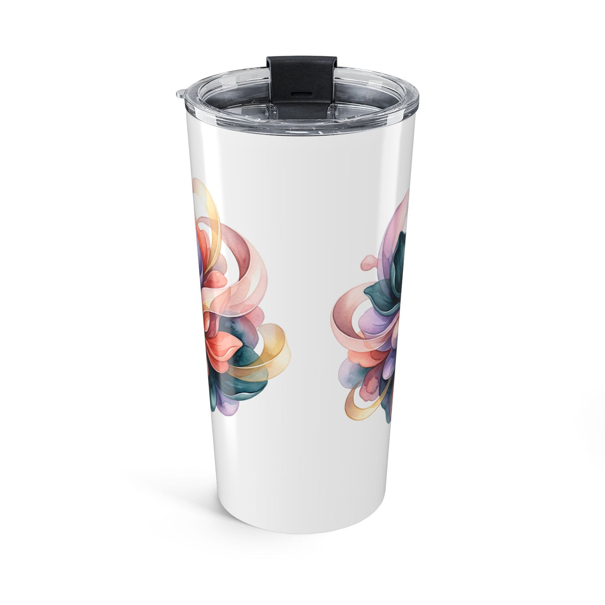 20oz Abstract Floral Swirl Tumbler - Colorful Water Bottle for Travel & Gifts