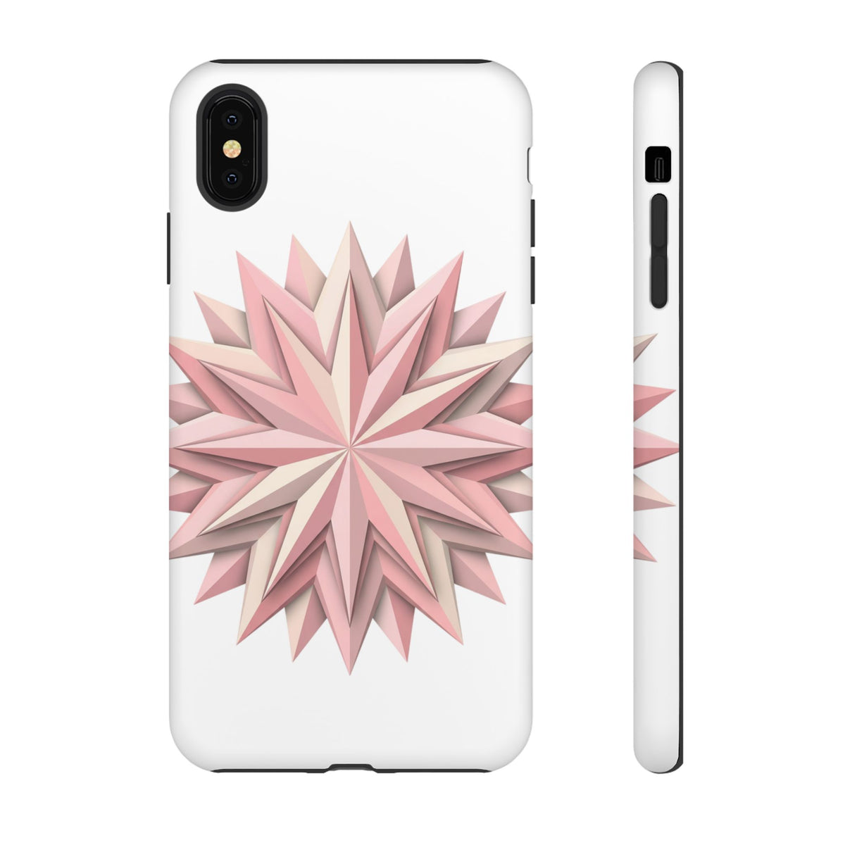 Pink Geometric Star Phone Case — Tough Protective iPhone Cover
