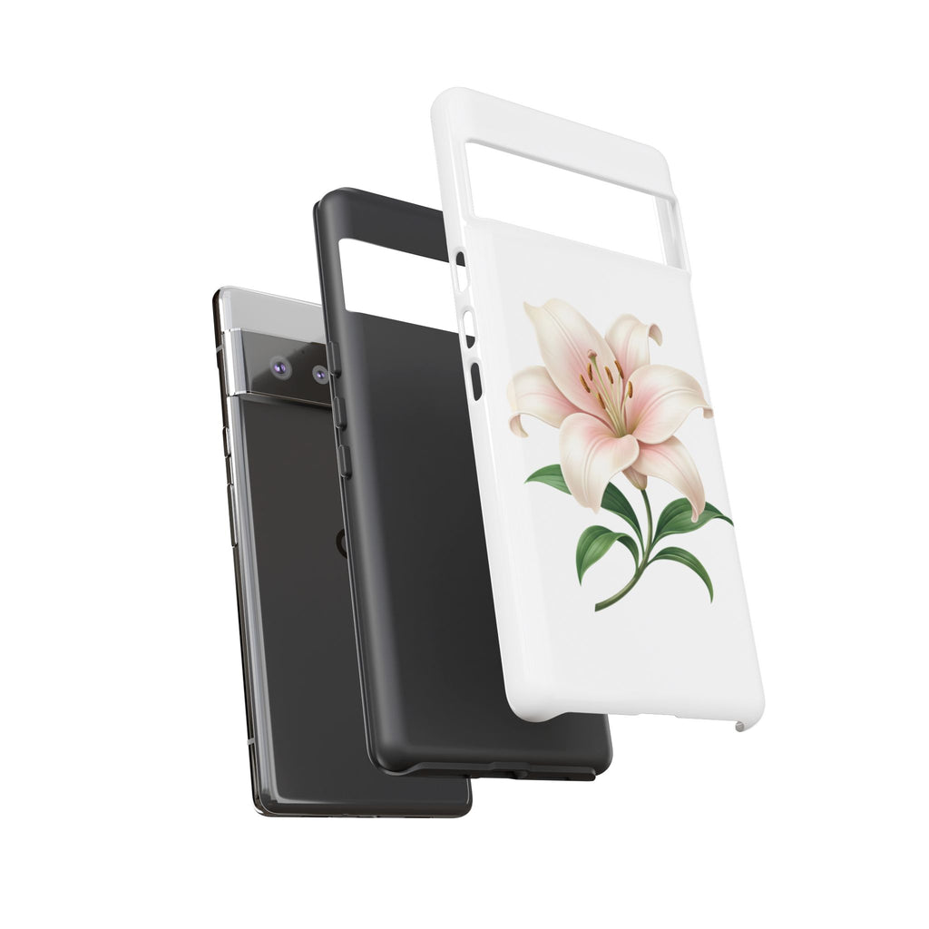 Floral Lily Phone Case — Pink Lily Tough Protective Cover