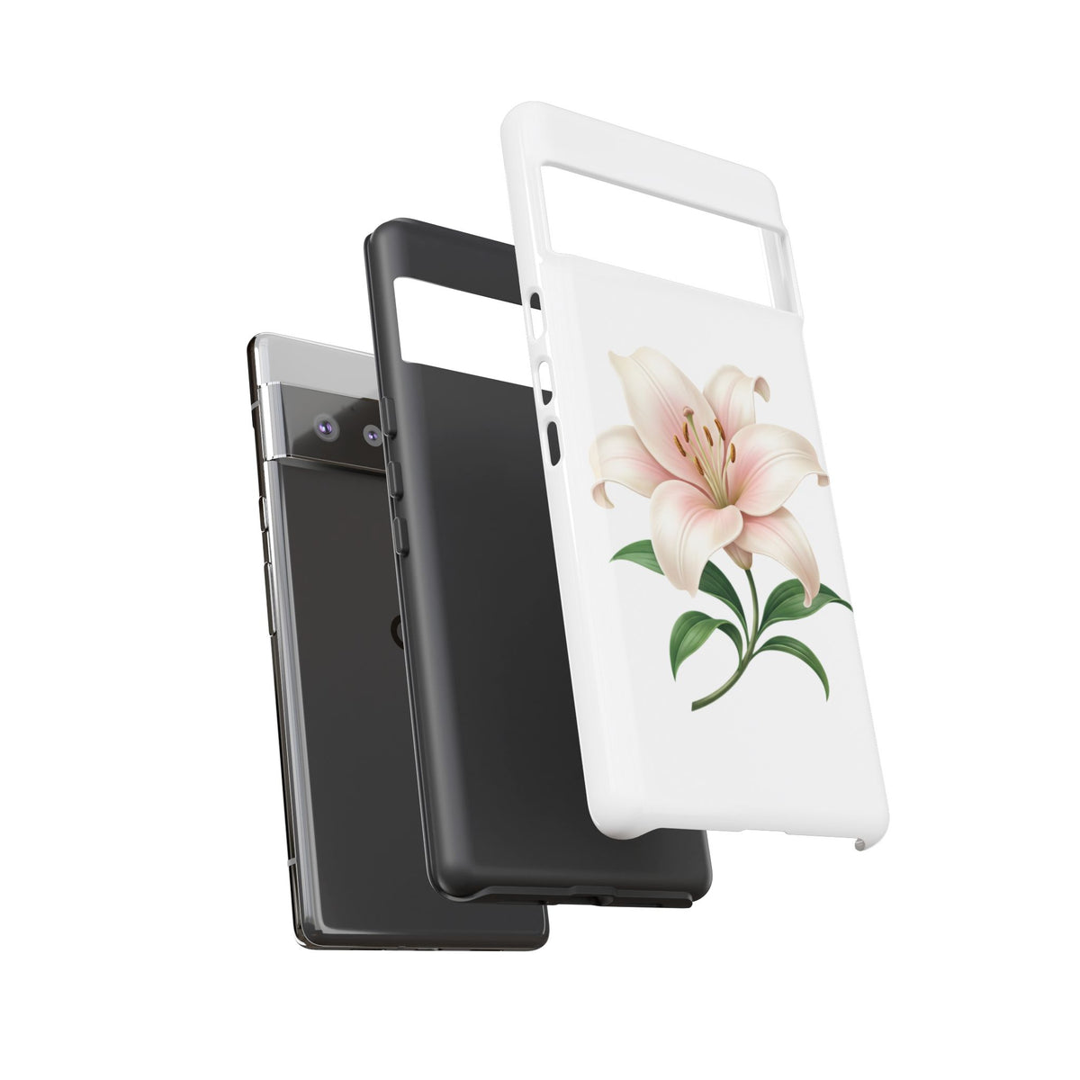 Floral Lily Phone Case — Pink Lily Tough Protective Cover