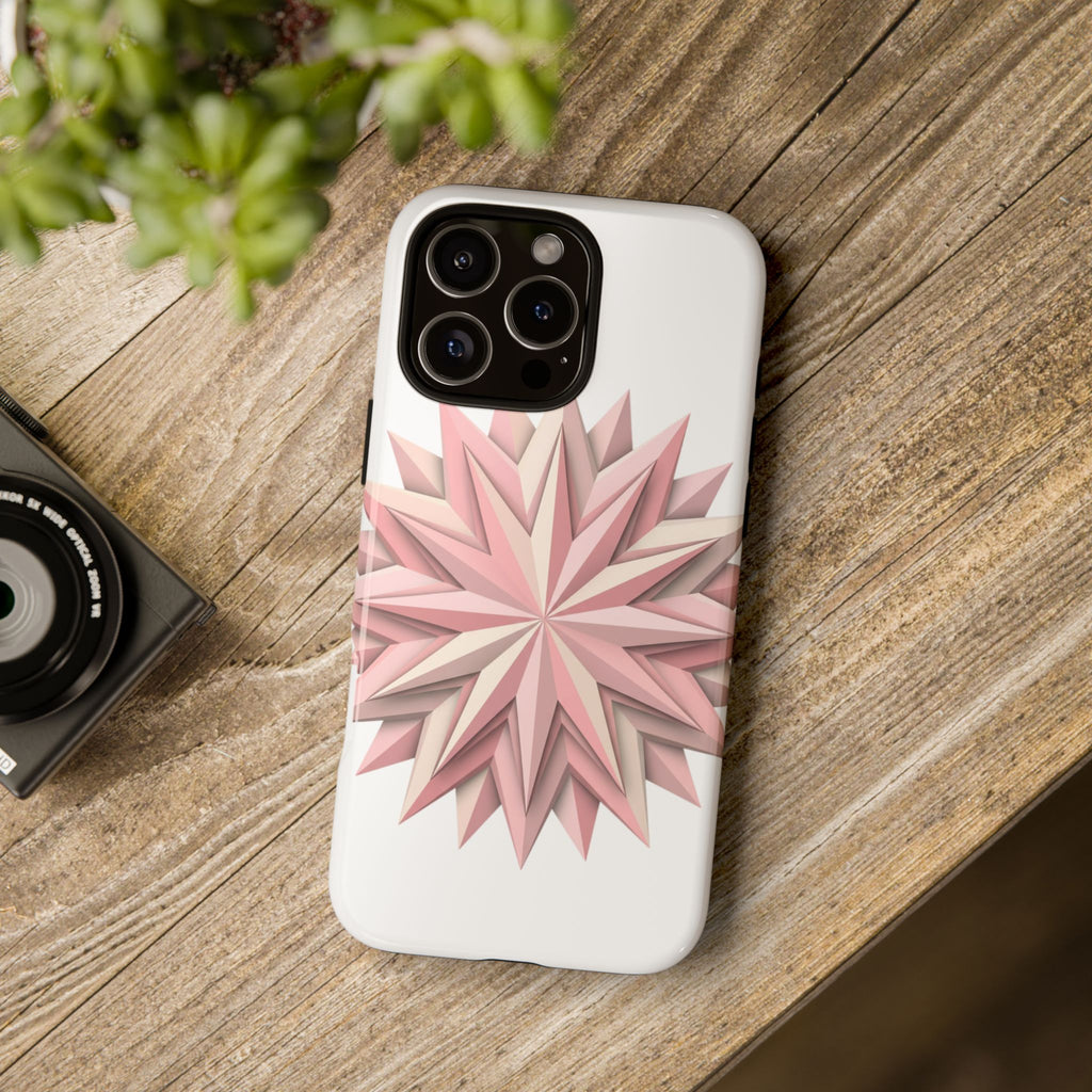 Pink Geometric Star Phone Case — Tough Protective iPhone Cover