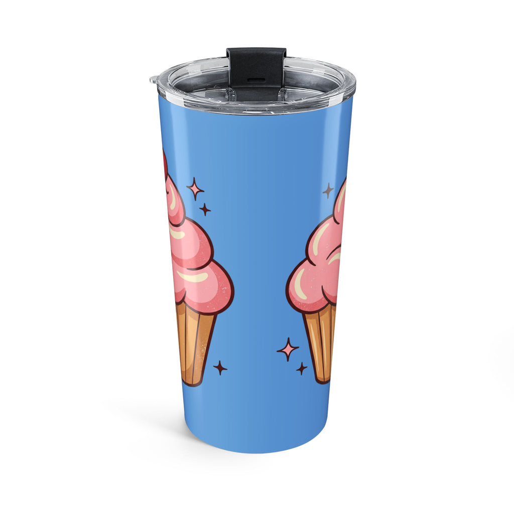 Pink Cupcake Tumbler 20oz- Light Blue