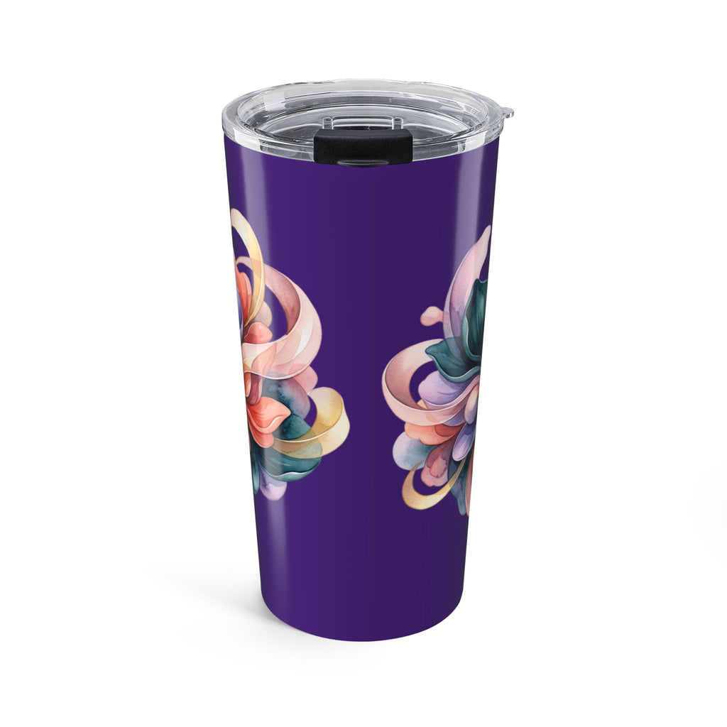 Floral Swirl 20oz Tumbler – Colorful Abstract Flower Travel Mug