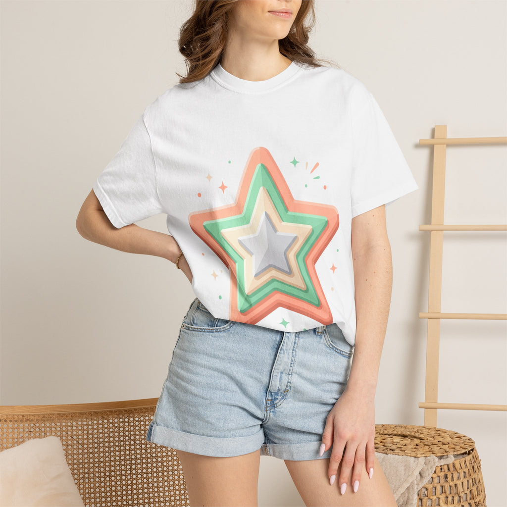 Star Design Unisex Garment-Dyed T-shirt