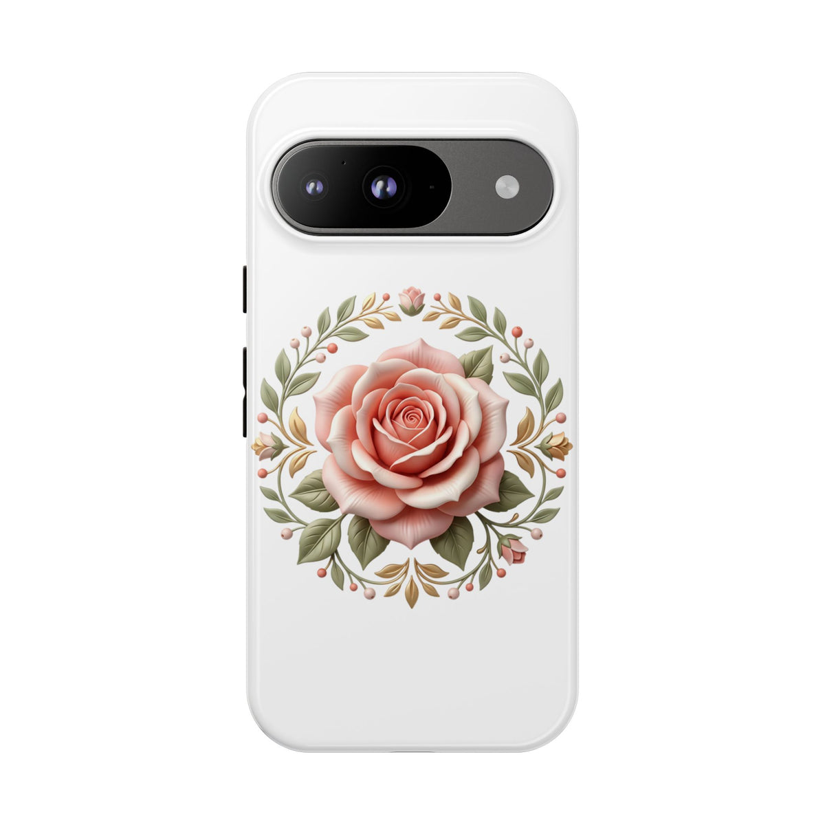 Floral Rose Wreath Tough Phone Case