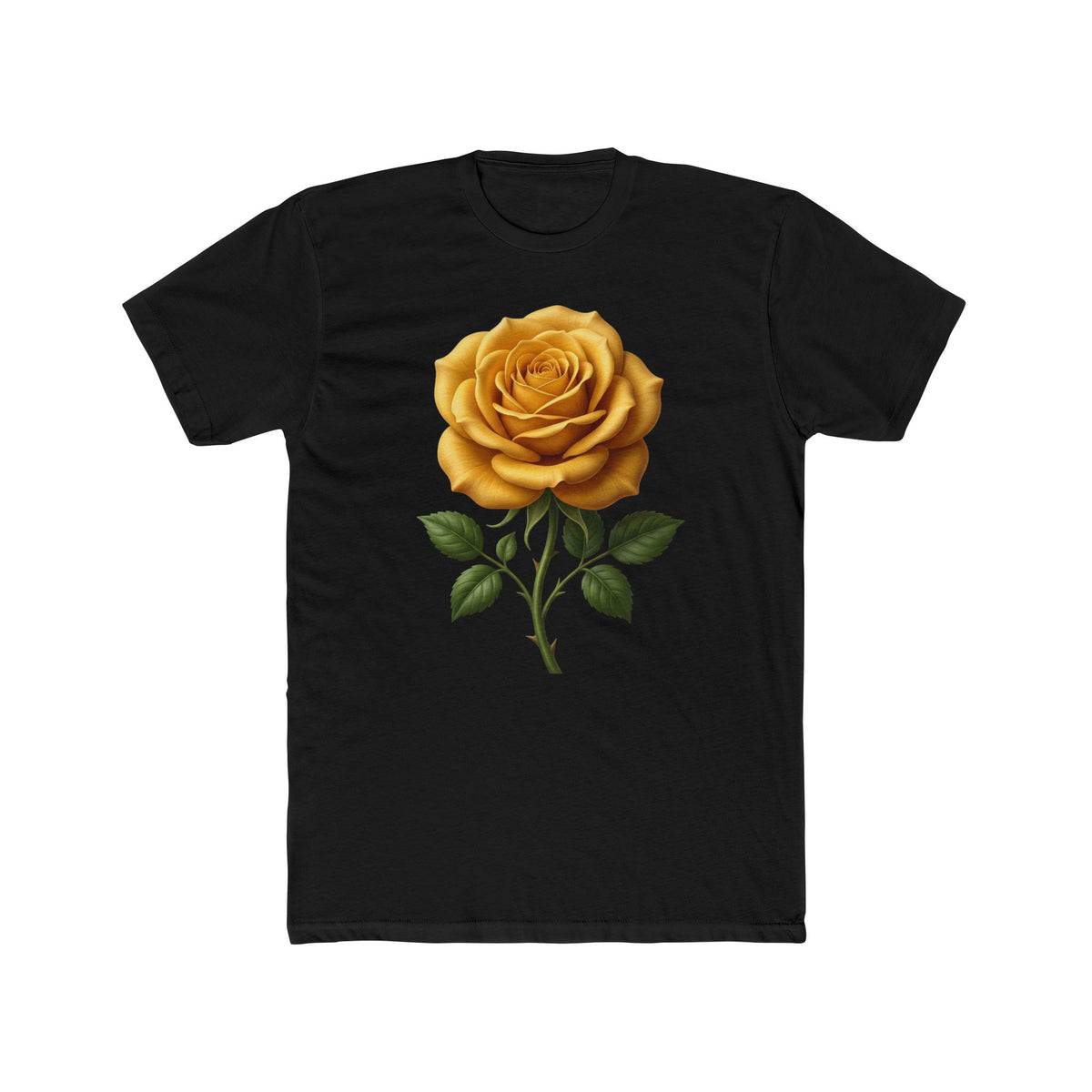 Yellow Rose Graphic Tee - Vintage Botanical Floral T-Shirt