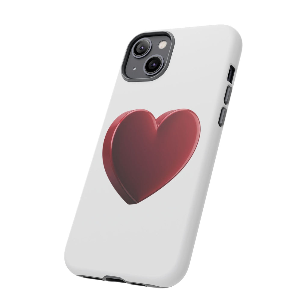 Heart Tough Phone Case - Red 3D Heart Protective Phone Case