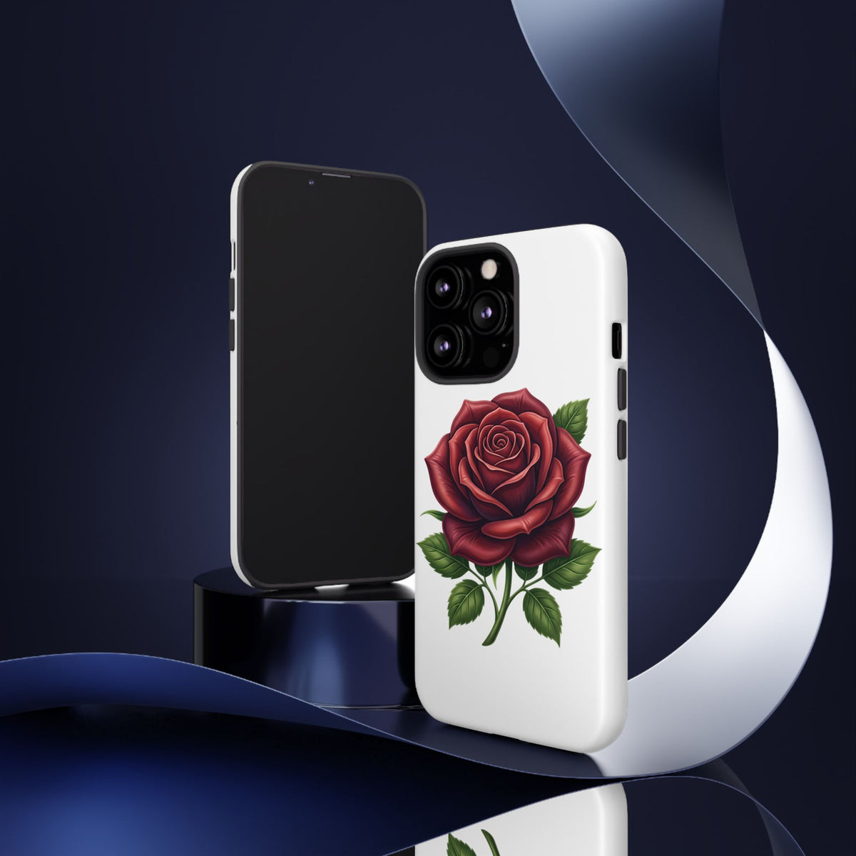 Rose Phone Case — Vintage Red Rose Floral Protective Cover