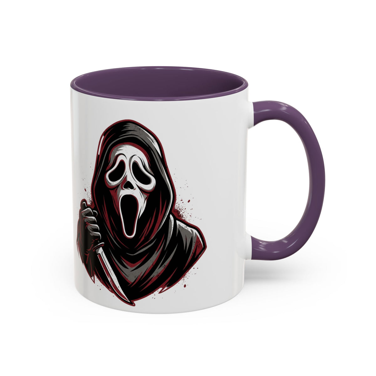 Scream Mask Accent Coffee Mug — Horror Killer Design (11/15oz)