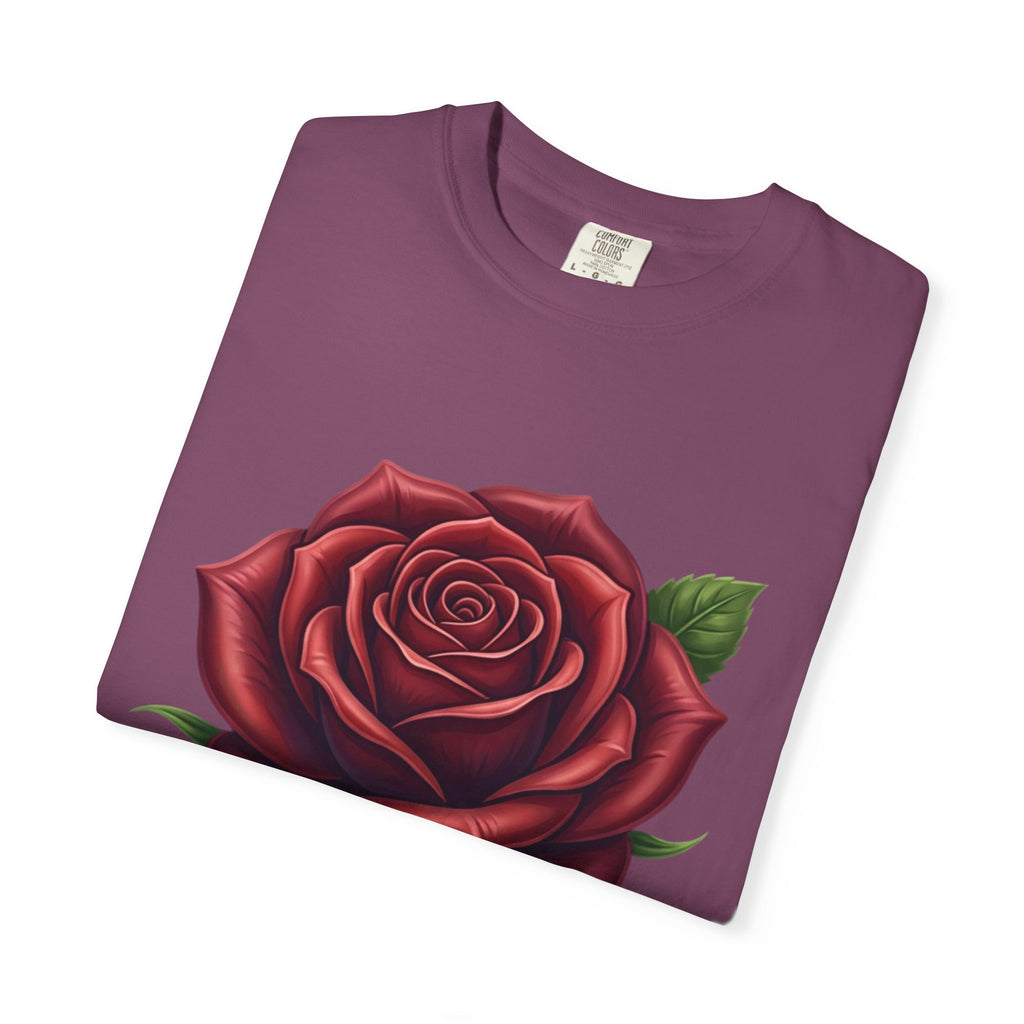 Rose Graphic T‑Shirt — Large Red Rose Floral Tee