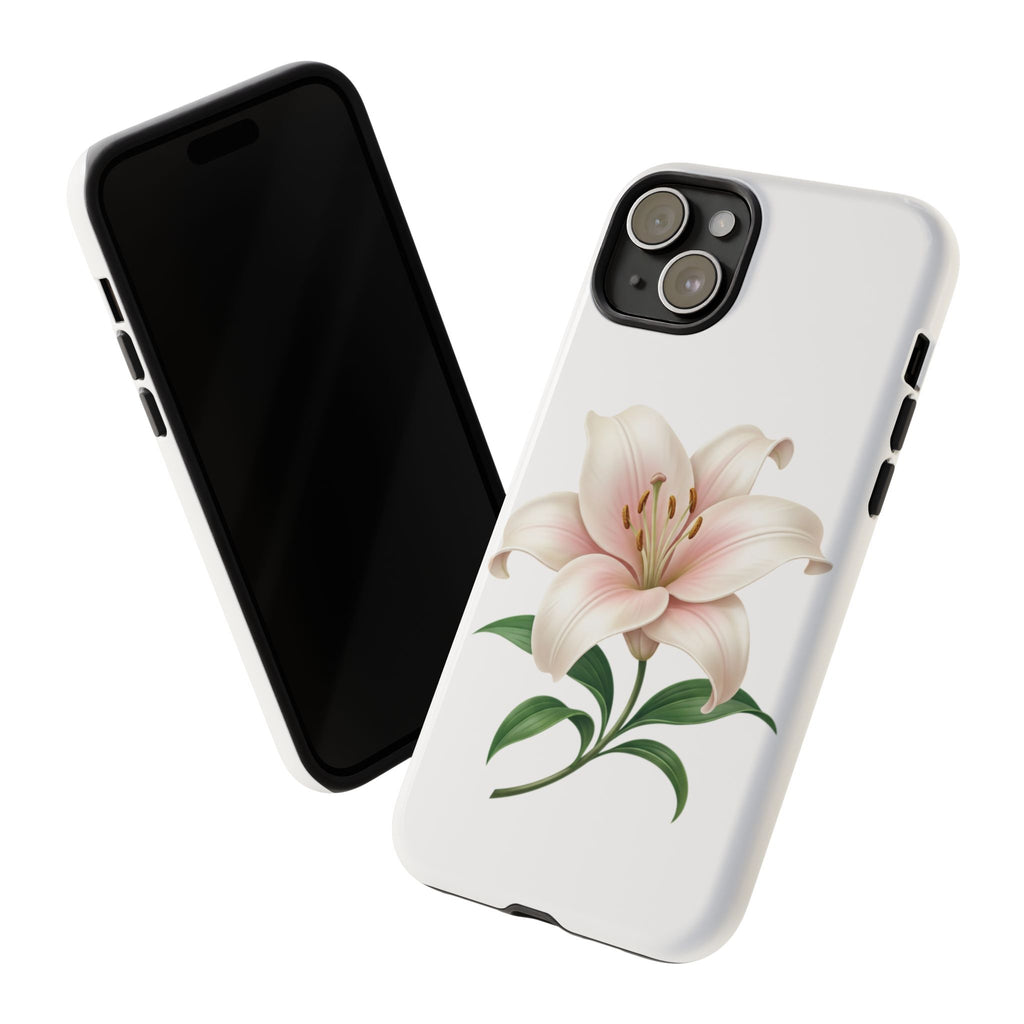 Floral Lily Phone Case — Pink Lily Tough Protective Cover