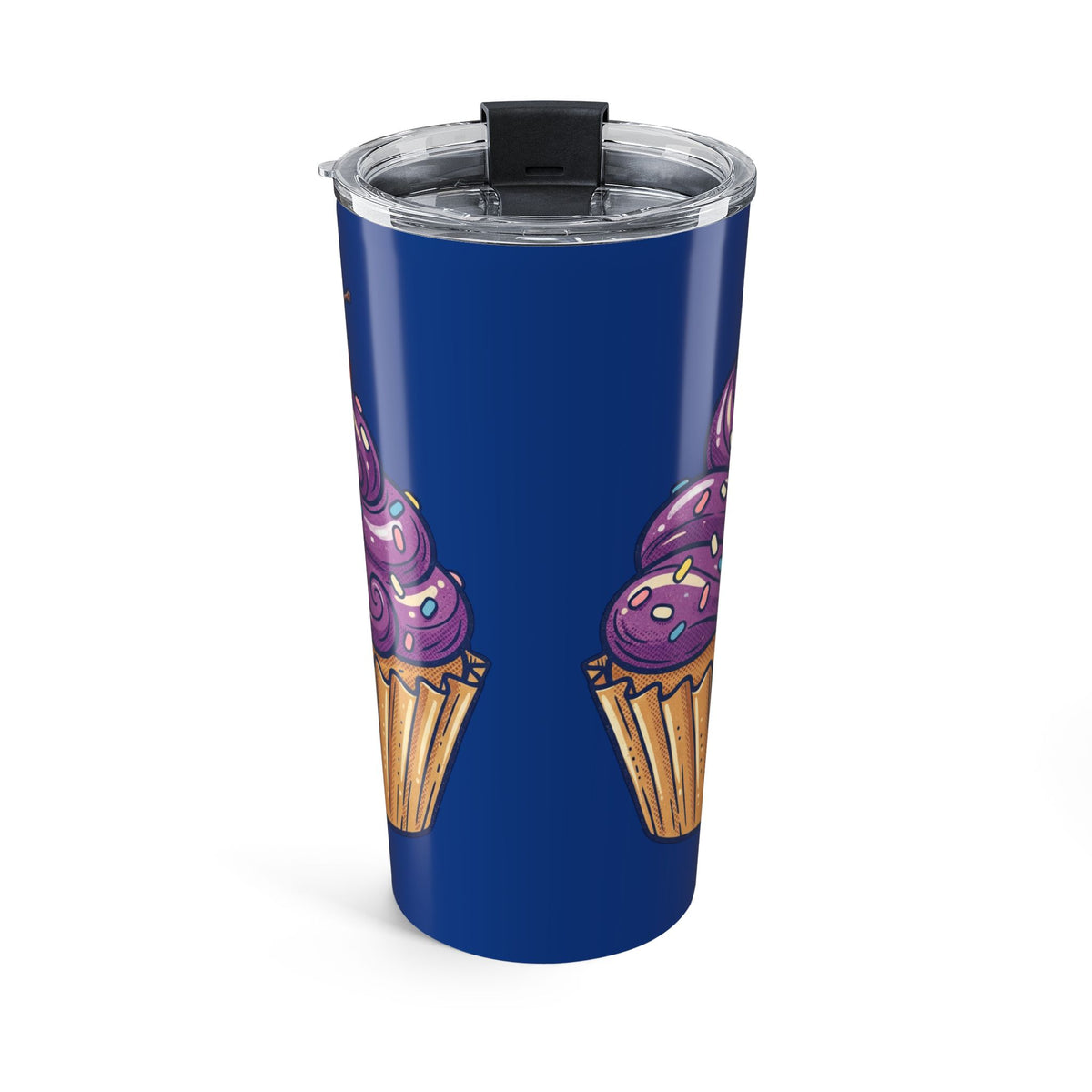 20oz Cup — Navy & Purple Cupcake Insulated Tumbler