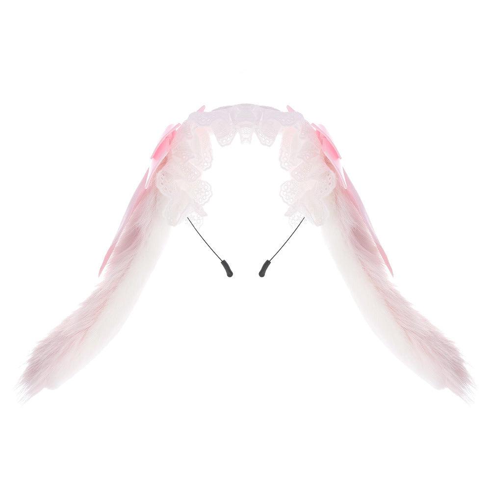 Halloween Bunny Ears Headband Cosplay Prop Animal Ears Lolita Rabbit Large Ears Hairband Performance Accessory