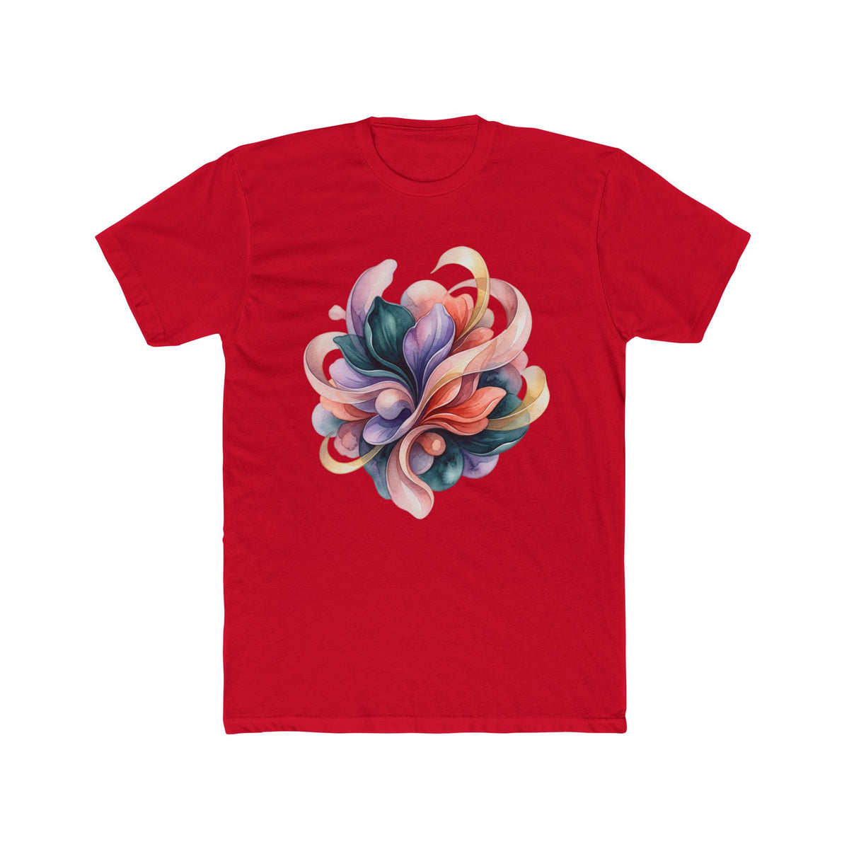 Abstract Floral Swirl T-Shirt — Colorful Psychedelic Art Tee
