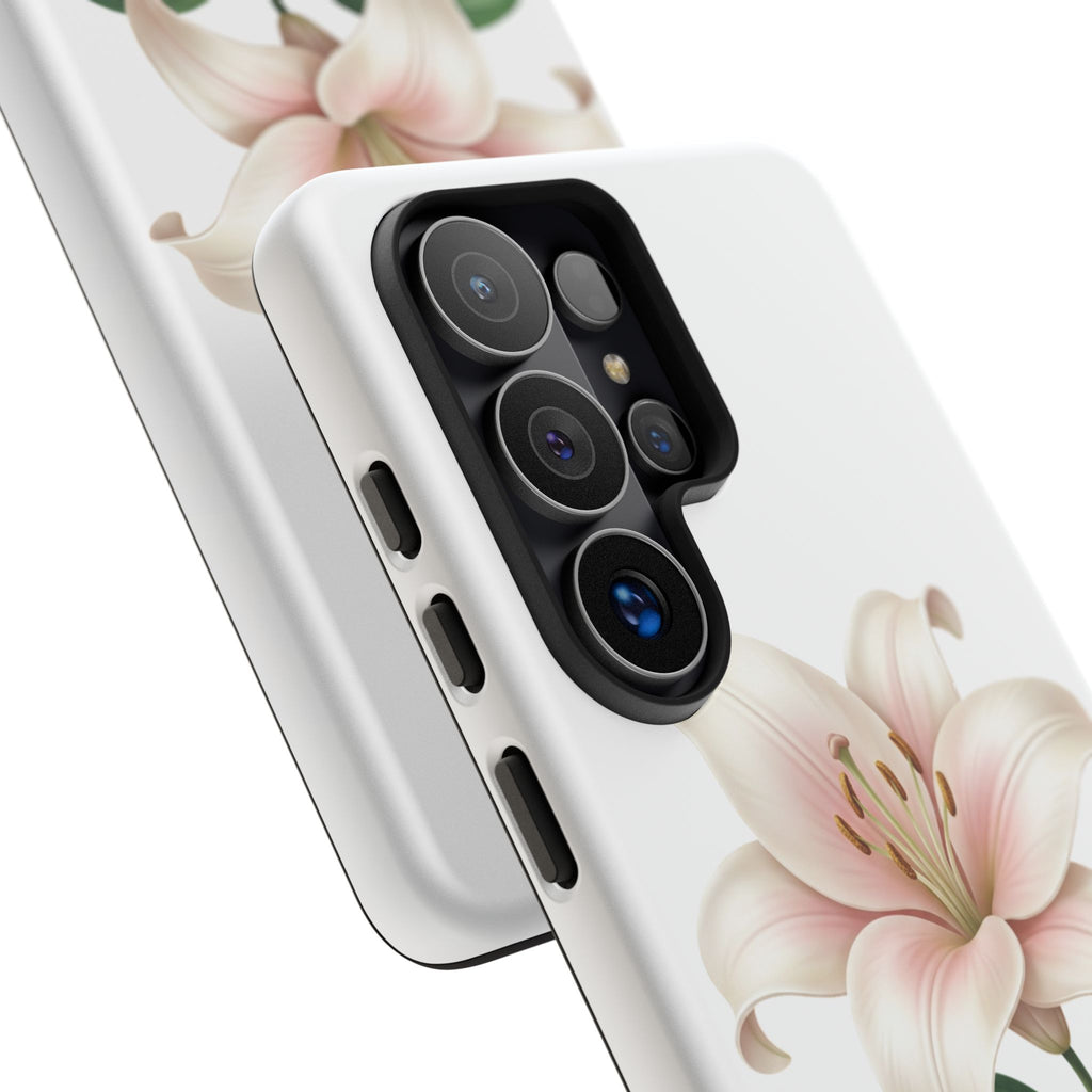 Floral Lily Phone Case — Pink Lily Tough Protective Cover