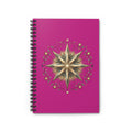Star Print Spiral Notebook - Ruled Line- Magenta