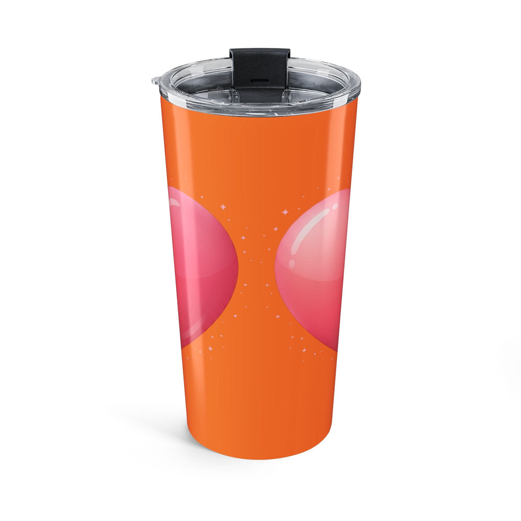 Pink Heart Tumbler 20oz Orange