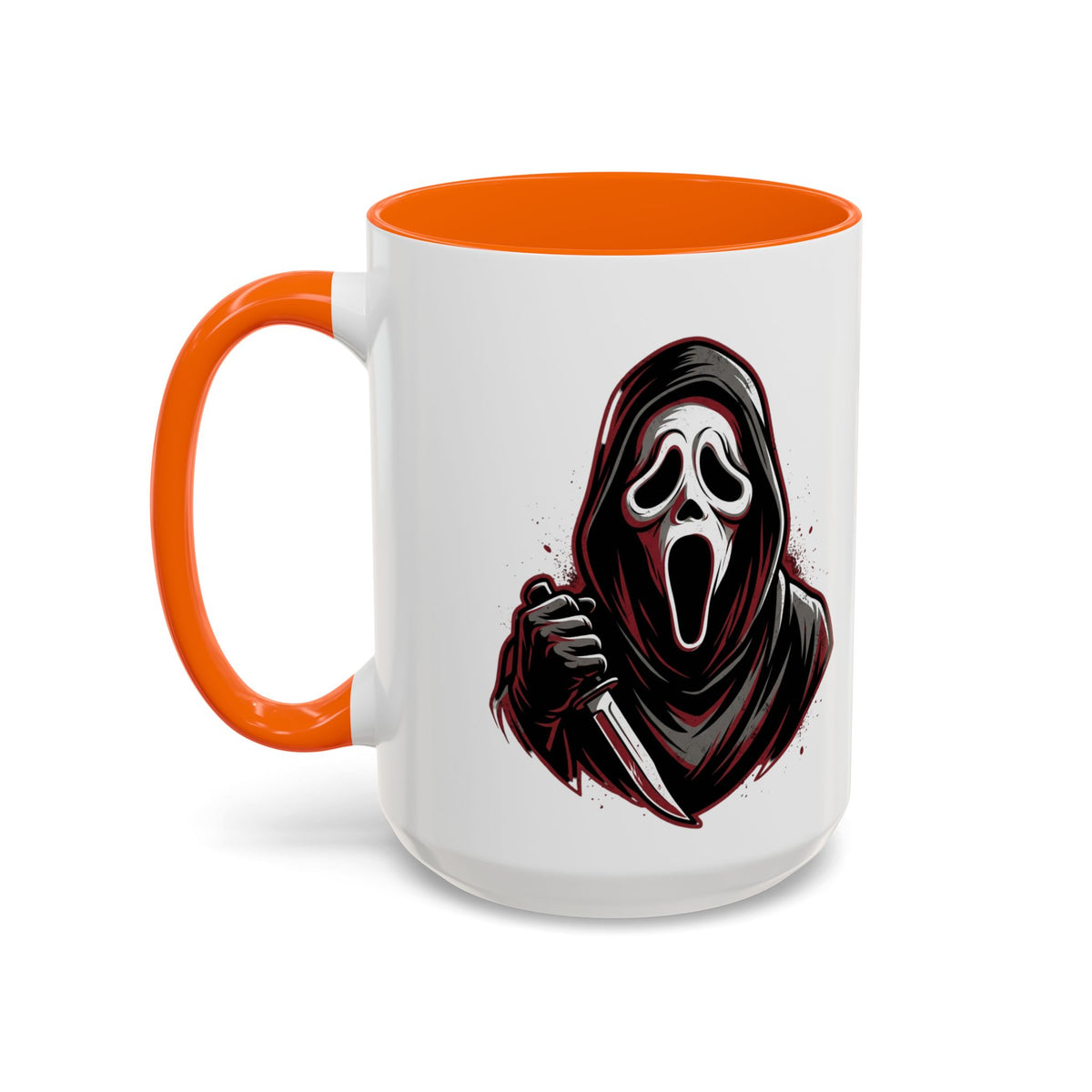 Scream Mask Accent Coffee Mug — Horror Killer Design (11/15oz)