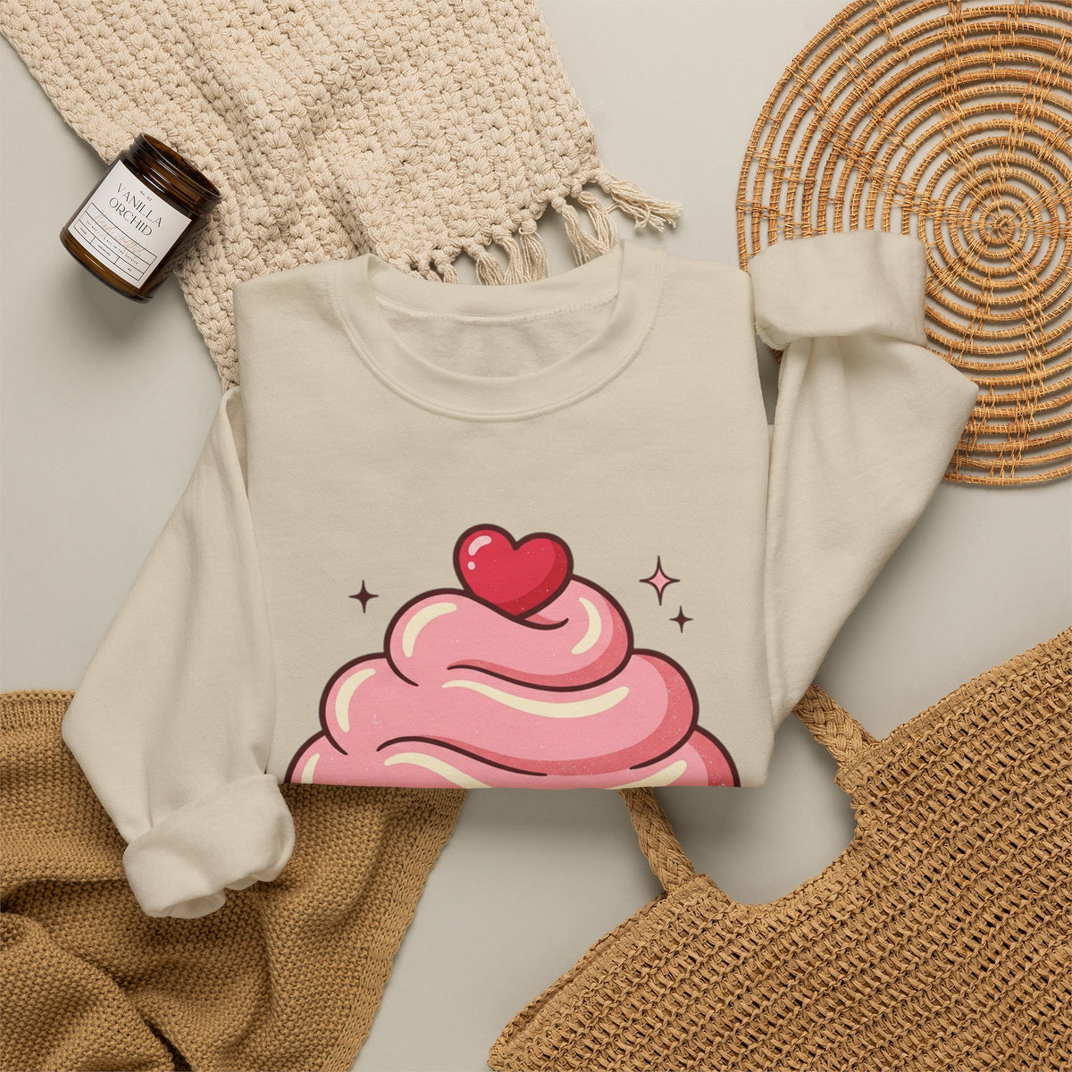 Pink Cupcake Unisex Heavy Blend™ Crewneck Sweatshirt