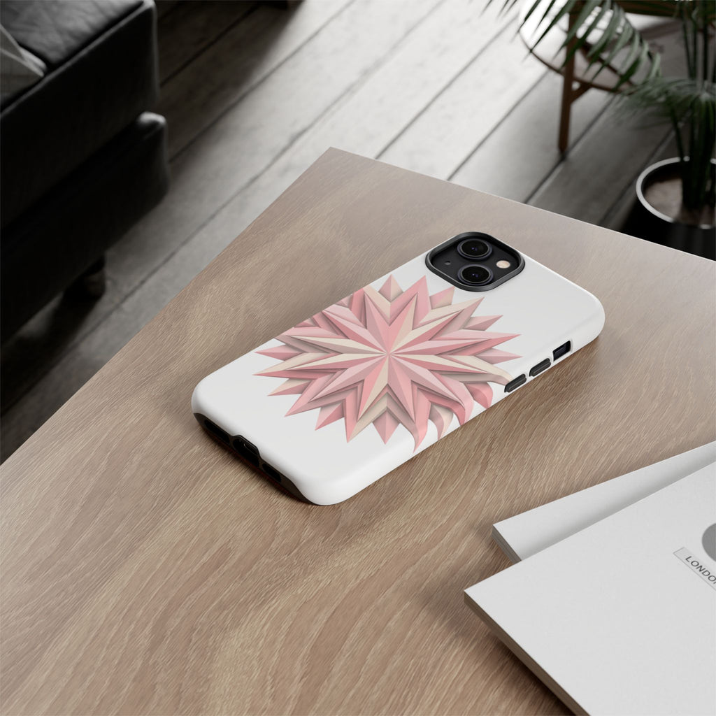 Pink Geometric Star Phone Case — Tough Protective iPhone Cover