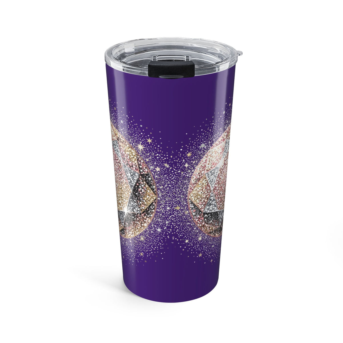 Glittery Dark Purple Tumbler 20oz