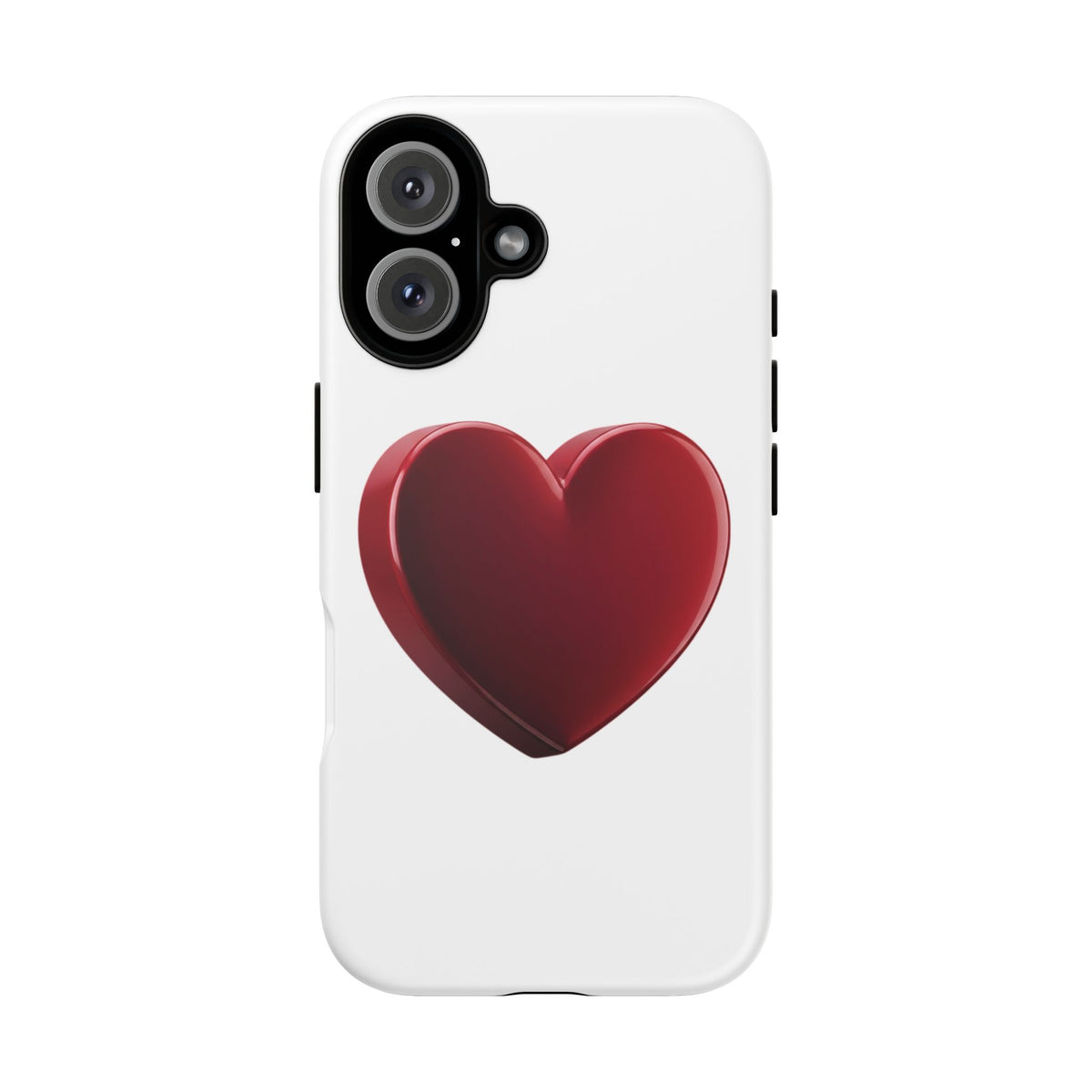 Heart Tough Phone Case - Red 3D Heart Protective Phone Case