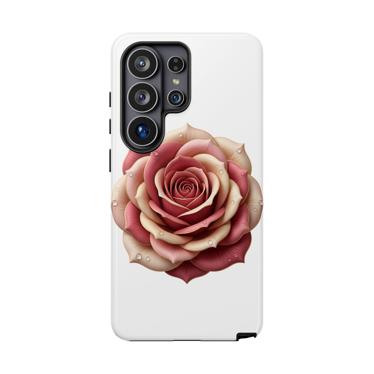 Rose Waterdrop Tough Phone Case — Protective Floral iPhone Cover