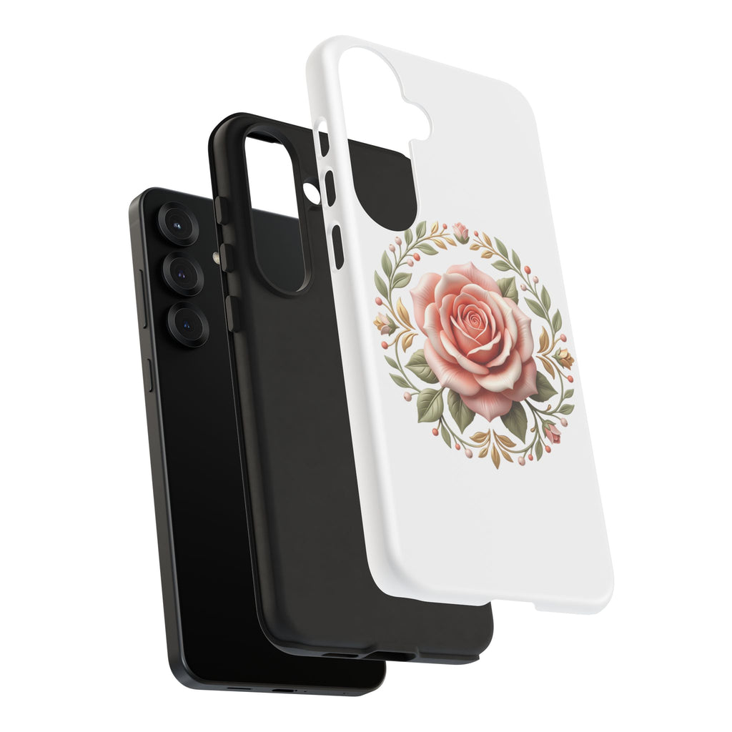 Floral Rose Wreath Tough Phone Case