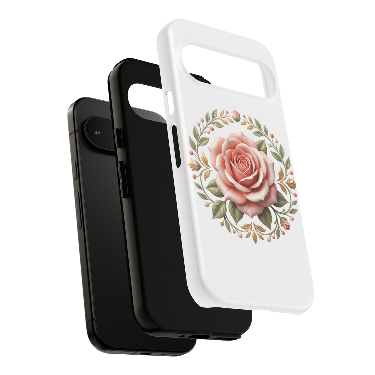 Floral Rose Wreath Tough Phone Case