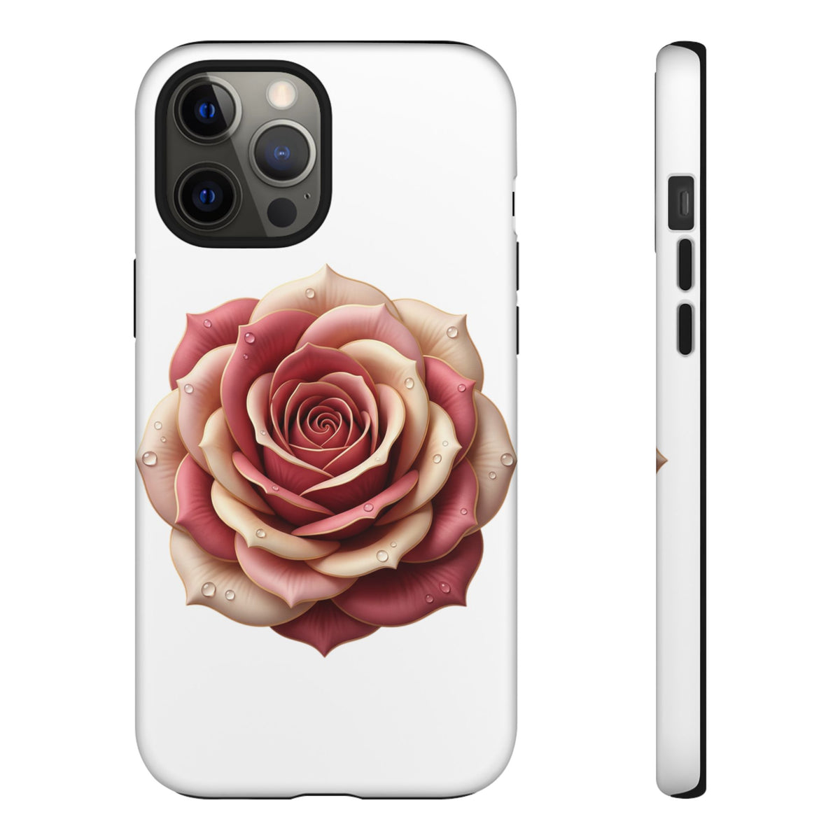 Rose Waterdrop Tough Phone Case — Protective Floral iPhone Cover