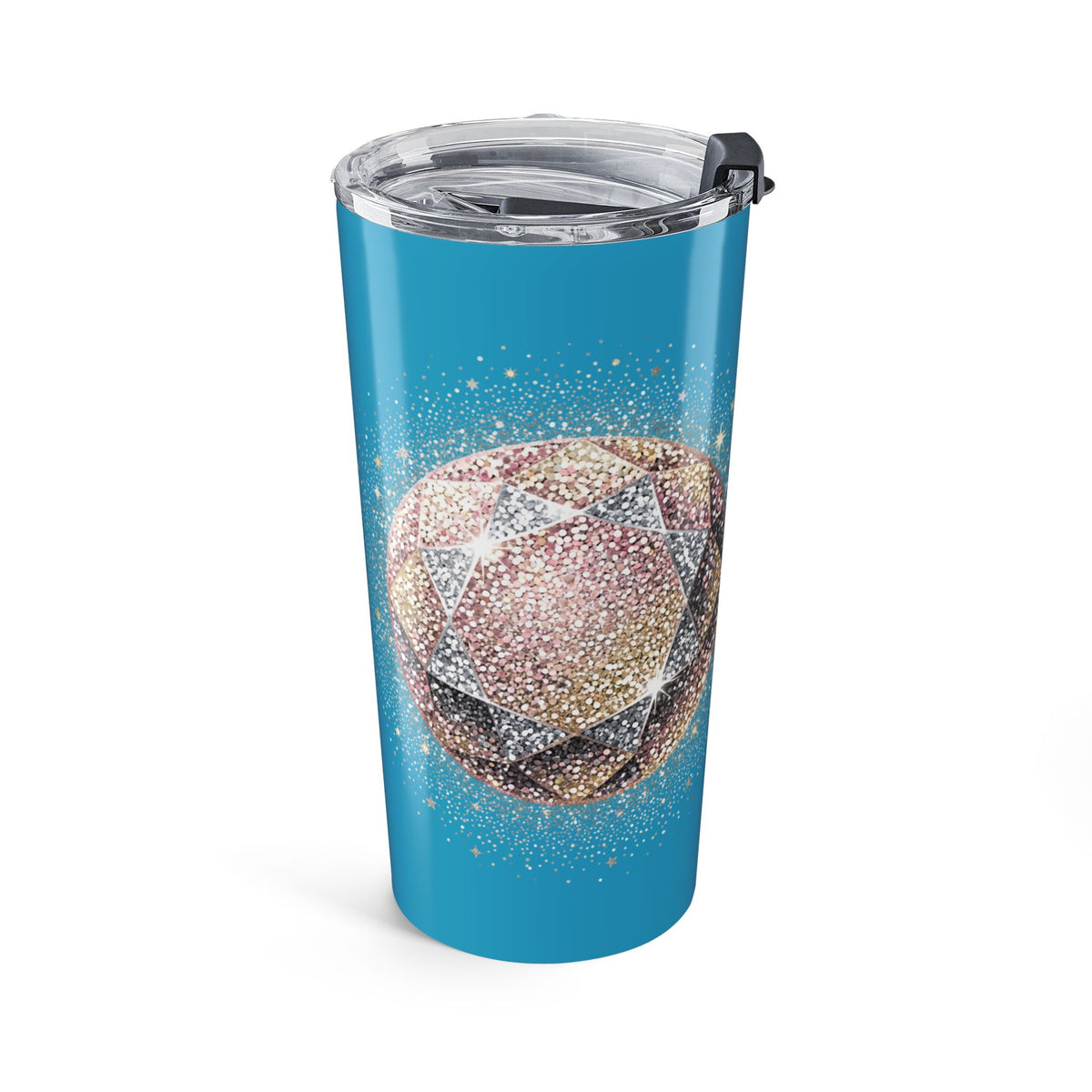 Glittery Turquoise Tumbler 20oz
