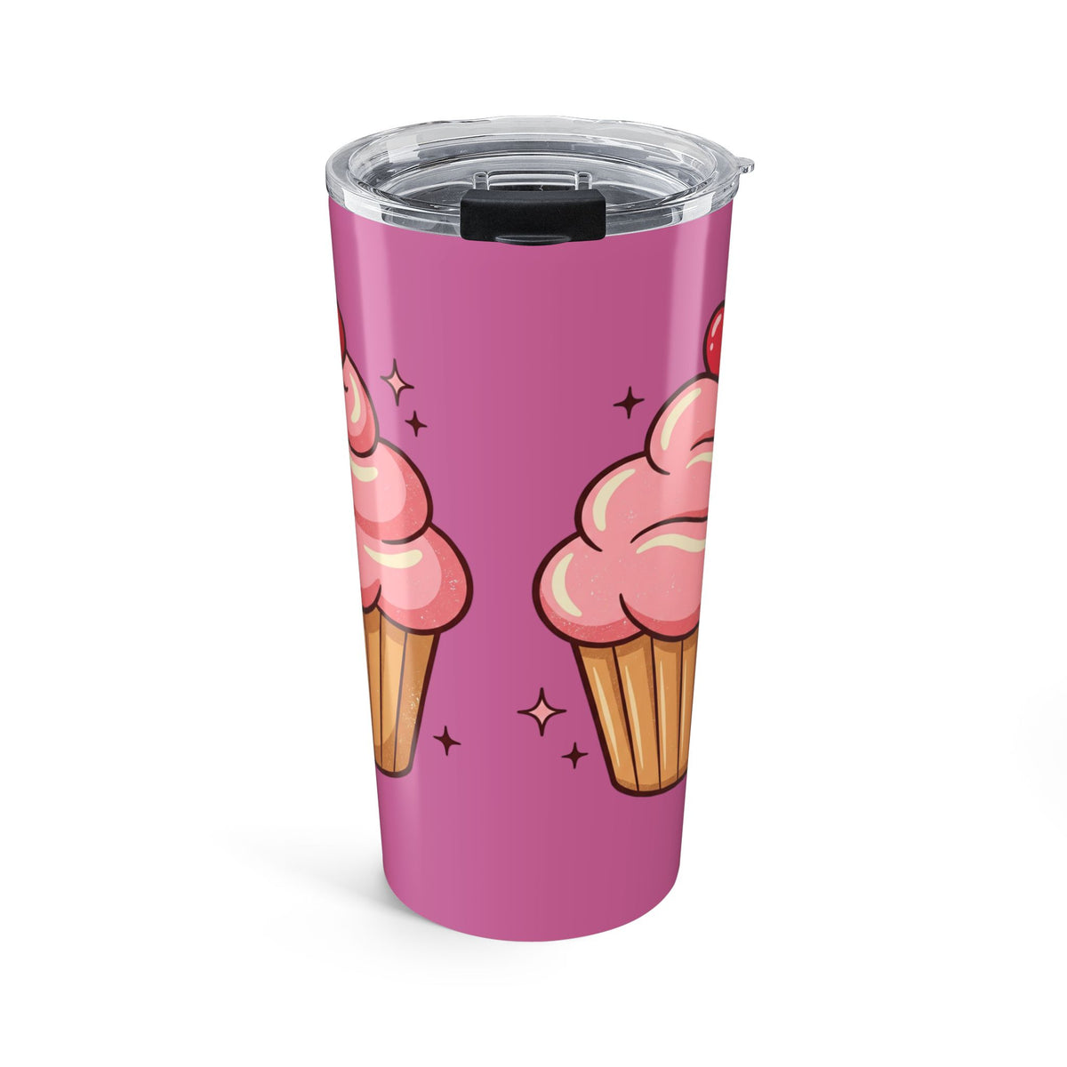 Pink Cupcake Tumbler 20oz- Light Pink