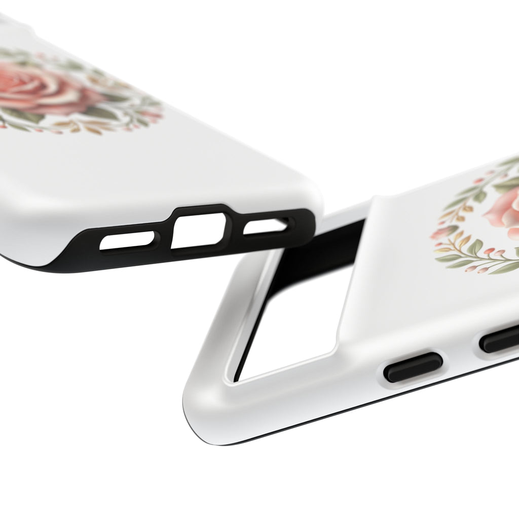 Floral Rose Wreath Tough Phone Case