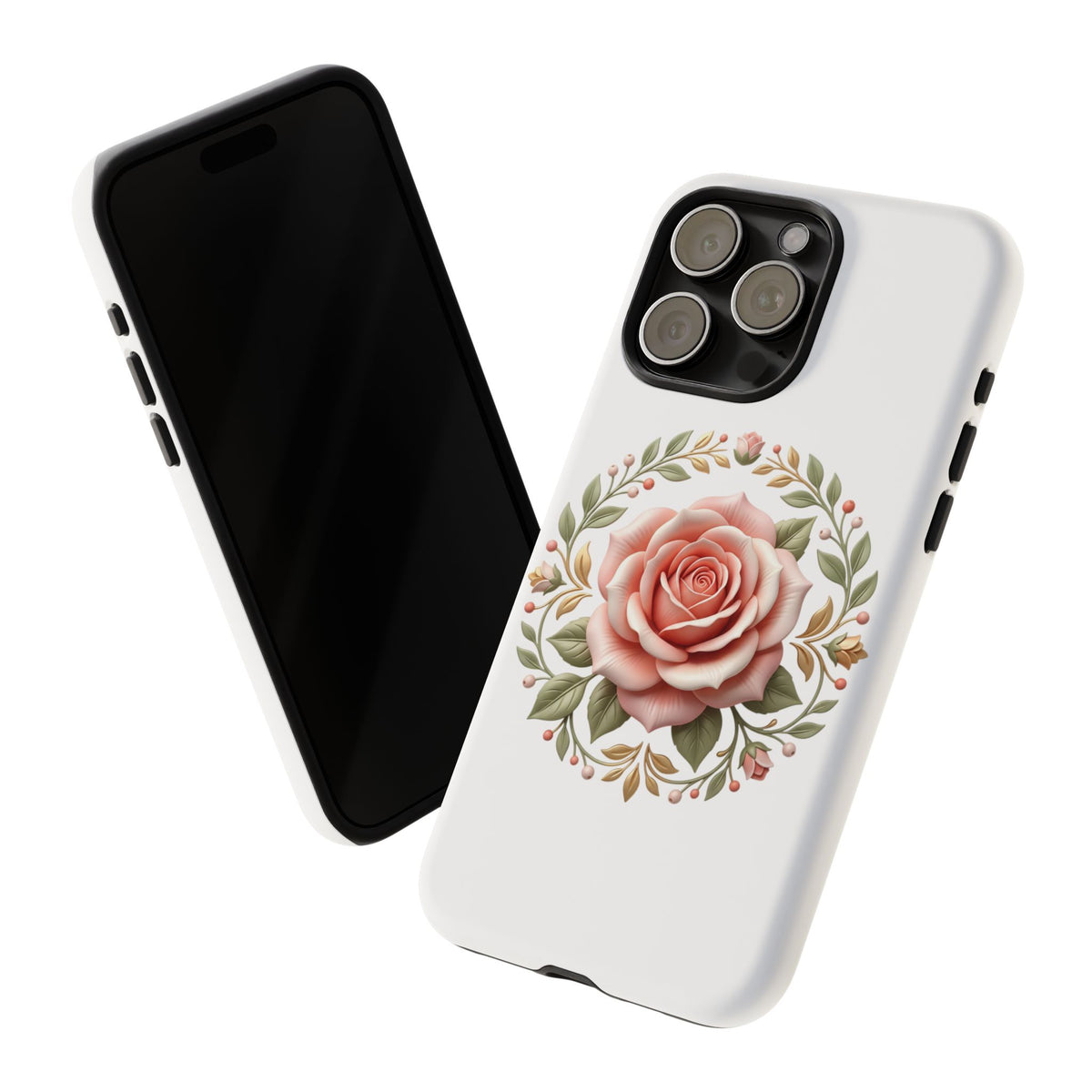 Floral Rose Wreath Tough Phone Case