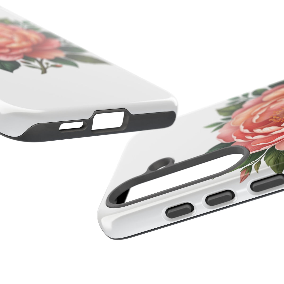 Floral Peony Tough Phone Case — Protective Botanical iPhone Cover