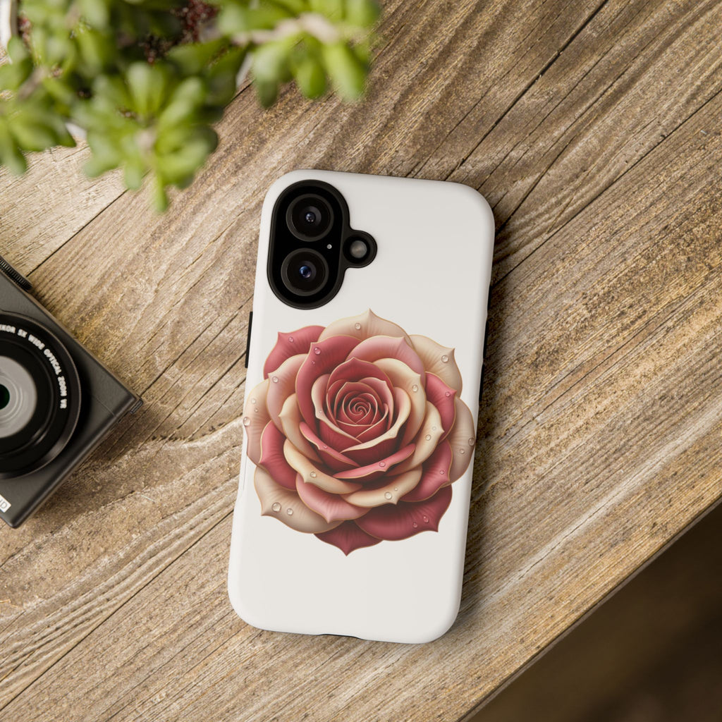 Rose Waterdrop Tough Phone Case — Protective Floral iPhone Cover