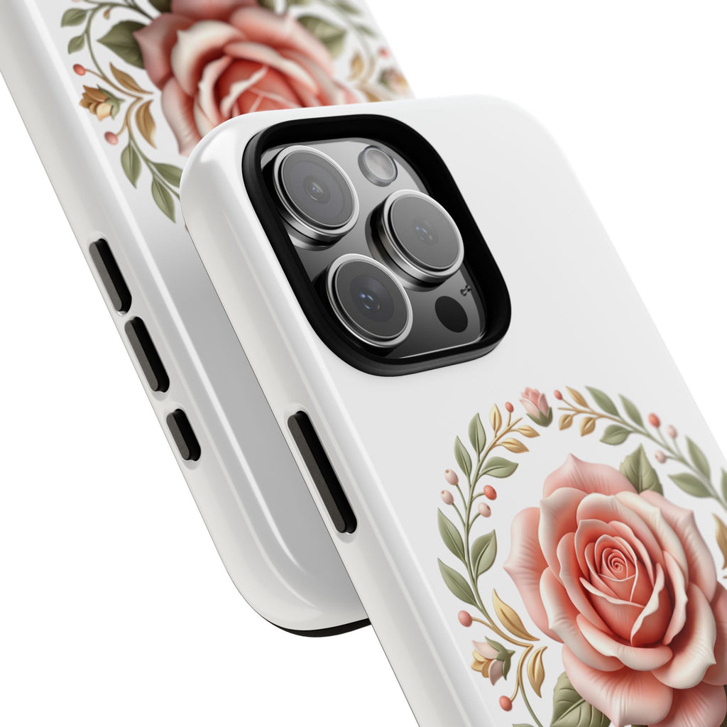 Floral Rose Wreath Tough Phone Case