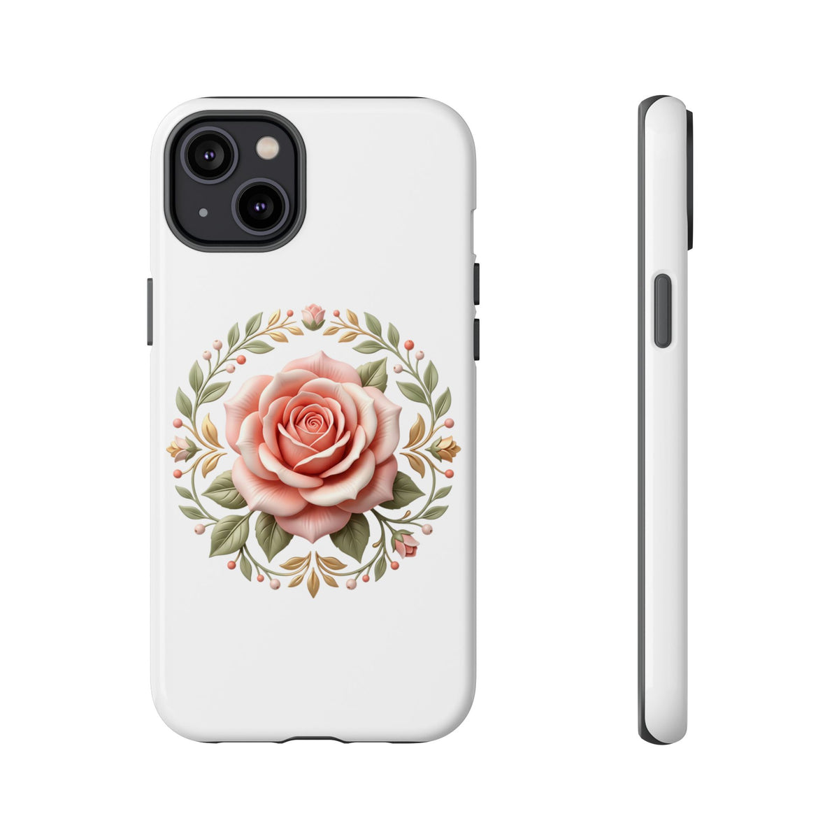 Floral Rose Wreath Tough Phone Case