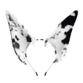 Halloween Realistic Doberman Ear Headband Cosplay Pointed Ears Irregular Spotted Wolf Dog Animal Ears Headpiece for Comic Con