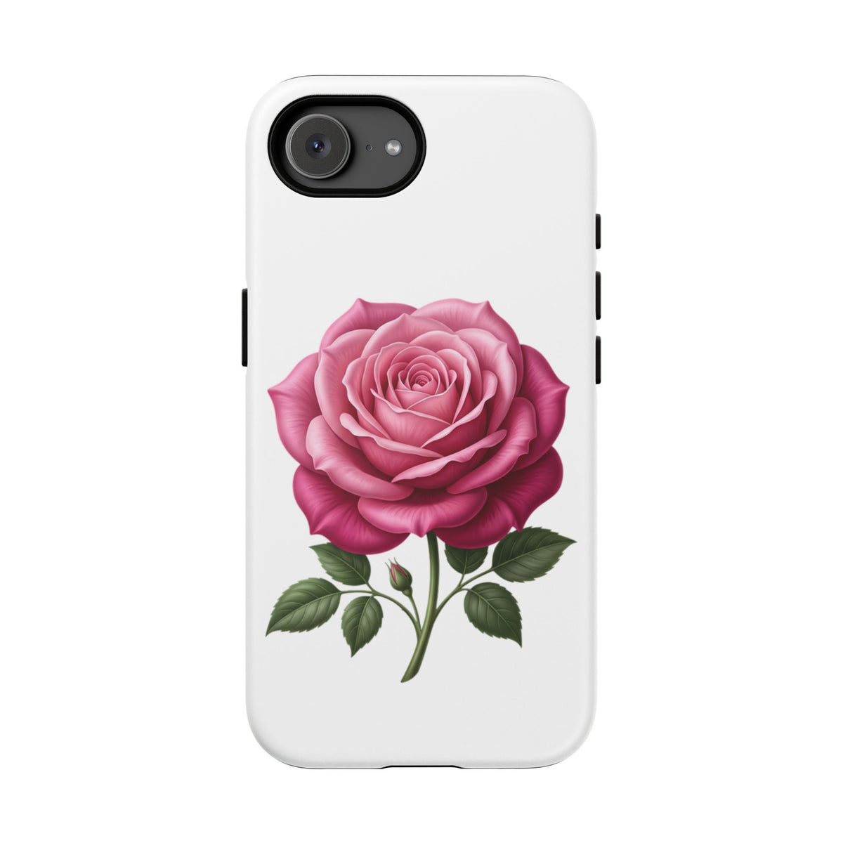Pink Rose Tough Phone Case — Floral Protective iPhone Cover