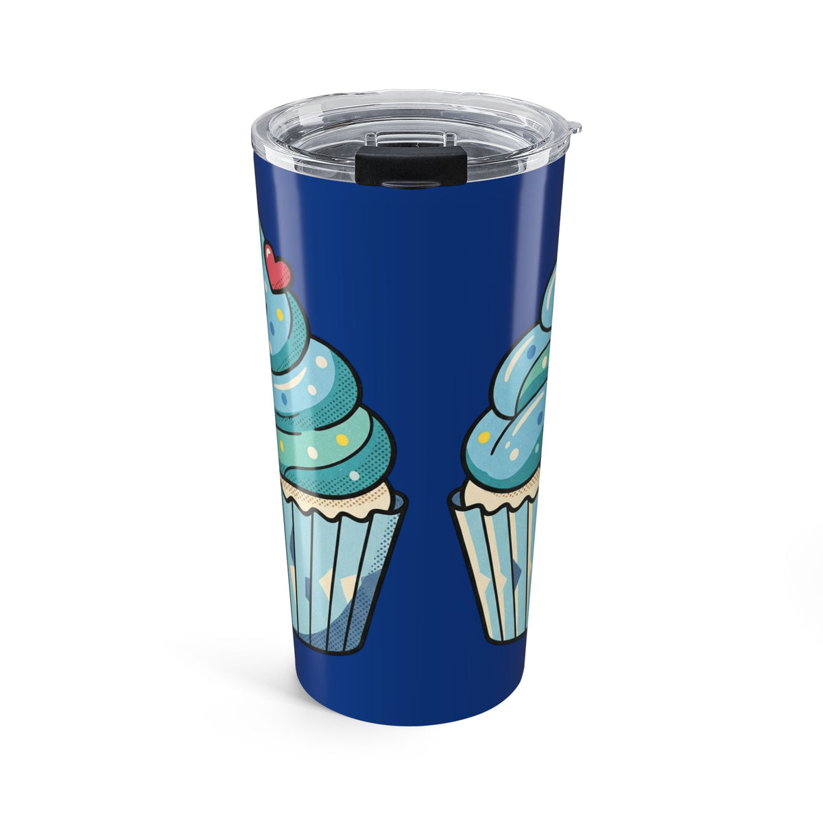 Blue Cupcake Frosting Tumbler Navy  20oz